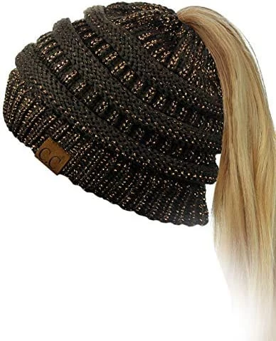 Promo 🔥 C.C BeanieTail Soft Stretch Cable Knit Messy High Bun Ponytail Beanie Hat Dark Olive 👍 14 Promo 🔥 C.C BeanieTail Soft Stretch Cable Knit Messy High Bun Ponytail Beanie Hat Dark Olive 👍 - Image 12