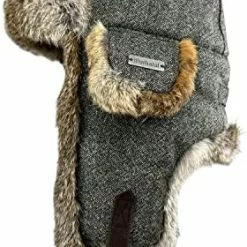 Buy ❤️ 100% Real Rabbit Fur Winter Trapper Hat For Men 👩 Women Russian Fur Ushanka Aviator Bomber Hat Mens Trapper Hat With Ear Flaps Camo Brown 🤩 -Men Skullies & Beanies Sales 512R AG2tGL. AC