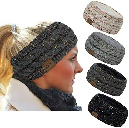 Brand new ๐ Loritta 4 Pack ๐ฉ Womens Winter Headbands Fuzzy Fleece Lined Ear Warmer Cable Knit Thick Warm Crochet Headband Gifts A Solid Color(black+dark Gray+wine Red+beige) โ๏ธ 13 Brand new ๐ Loritta 4 Pack ๐ฉ Womens Winter Headbands Fuzzy Fleece Lined Ear Warmer Cable Knit Thick Warm Crochet Headband Gifts A Solid Color(black+dark Gray+wine Red+beige) โ๏ธ - Image 11
