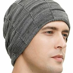 Deals 😍 2 Packs Slouchy Beanie For Men Winter Hats For Guys Cool Beanies Mens Lined Knit Warm Thick Skully Stocking Binie Hat… Blue / Army Green ⌛ -Men Skullies & Beanies Sales 513AfixdQuL