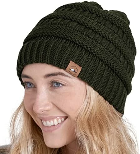 Cheapest 😍 Tough Headwear 👩 Womens Beanie Winter Hat - Warm Chunky Cable Knit Hats - Soft Stretch Thick Cute Knitted Cap For Cold Weather Beige 😀 9 Cheapest 😍 Tough Headwear 👩 Womens Beanie Winter Hat - Warm Chunky Cable Knit Hats - Soft Stretch Thick Cute Knitted Cap For Cold Weather Beige 😀 - Image 7
