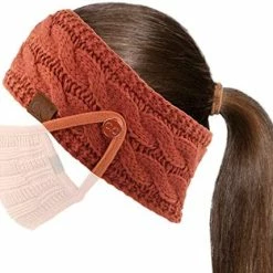 Cheap 😉 C.C Winter Fuzzy Fleece Lined Thick Knitted Diagonal Stripes Criss-Cross Pattern Headband Headwrap (HW-2060) A Snuggly Soft Yarm - Black 👍 -Men Skullies & Beanies Sales 514P8IckxIL. AC