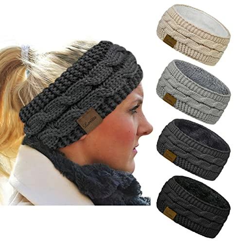 Brand new ๐ Loritta 4 Pack ๐ฉ Womens Winter Headbands Fuzzy Fleece Lined Ear Warmer Cable Knit Thick Warm Crochet Headband Gifts A Solid Color(black+dark Gray+wine Red+beige) โ๏ธ 3 Brand new ๐ Loritta 4 Pack ๐ฉ Womens Winter Headbands Fuzzy Fleece Lined Ear Warmer Cable Knit Thick Warm Crochet Headband Gifts A Solid Color(black+dark Gray+wine Red+beige) โ๏ธ