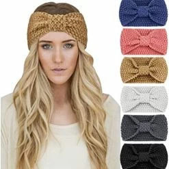 Discount 🛒 DRESHOW Crochet Ear Warmer Headband Soft Knit Turban Stretch Headbands Warmer For 👩 Women Winter 6 Pack Crochet Knitted Headband B ⌛ -Men Skullies & Beanies Sales 514bDRKFvPL. AC