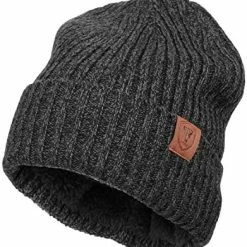 Promo 🎉 OZERO Knit Beanie Winter Hat, Thermal Thick Polar Fleece Snow Skull Cap For Men And 👩 Women Gray(hat & Scarf) ⭐ -Men Skullies & Beanies Sales 515TqSS4deL. AC