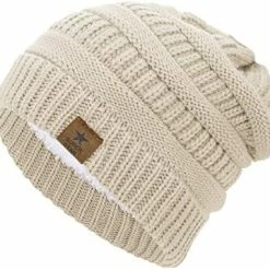 New 🎁 Durio 👩 Womens Knit Beanie Winter Thick Solid Fleece Lined Beanie Hats For 👩 Women Men Unisex Warm Skiing Beanies H Black & Deep Grey & Black Grey Mixed ✨ -Men Skullies & Beanies Sales 516aB81BIsL. AC