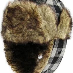 Cheapest 🧨 Lumberjack Plaid Aviator Trapper Hat Trooper Ear Flaps Ushanka Eskimo Bomber Russian Cold Royal Black Plaid ✔️ -Men Skullies & Beanies Sales 518rrYiRacL. AC