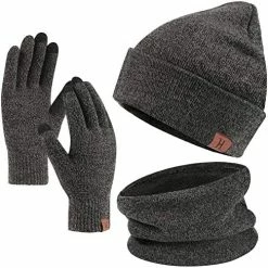 Best reviews of ✨ Winter Beanie Hat Scarf Touchscreen Gloves Set For Men And 👩 Women, Beanie Gloves Neck Warmer Set With Warm Knit Fleece Lined Black 🔥 -Men Skullies & Beanies Sales 519IMRtSw6L. AC