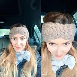 Budget ⌛ DRESHOW Winter Knit Crochet Turban Headband For 👩 Women Warm Bulky Crocheted Headwrap Ear Warmer 4 Pack Cross Crochet B 😉 -Men Skullies & Beanies Sales 51A0BflPo8L