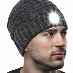 Top 10 🌟 Gifts For Men LED Beanie With Light - Stocking Stuffers For Men 🎄 Christmas 🥳 Birthday Gift Idea For Dad Husband, Warm Comfortable LED Hat Headlamp Cap For Winter Night Running Camping Hunting Fishing Dark Grey (no Lining_breathable) ❤️ -Men Skullies & Beanies Sales 51A6RMSbMfL. AC