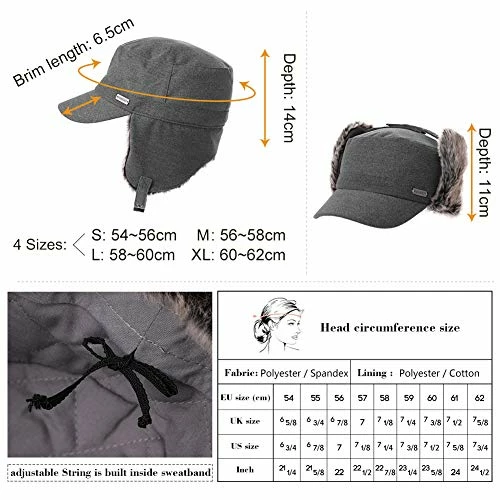 Coupon π Jeff & Aimy Unisex Winter Elmer Fudd Earflap Trapper Hunting Ski Hat βΎ Baseball Cap 54-62CM 92680-navy β¨ 6 Coupon π Jeff & Aimy Unisex Winter Elmer Fudd Earflap Trapper Hunting Ski Hat βΎ Baseball Cap 54-62CM 92680-navy β¨ - Image 4