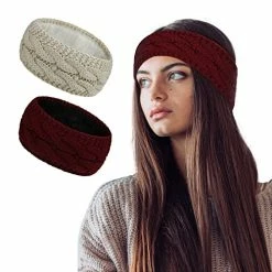 Best reviews of 💯 Styla Hair Ear Muffs Winter 👩 Women Knit Headbands Warm Soft Thick Fleece Lined Ear Warmers For 👩 Women Headband 2 Pack Value Winter Headbands For 👩 Women For Cold Weather -Confetti Black & Beige 👍 -Men Skullies & Beanies Sales 51BDn5WxTQL