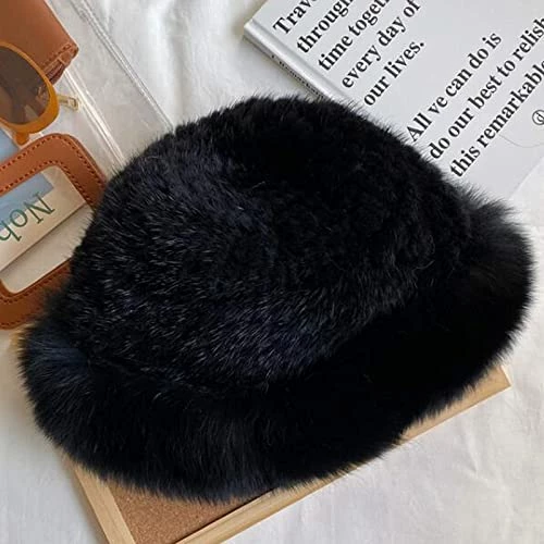 Outlet βοΈ YXCFEWD Mink Hat Real Fur Hat Knit Furry π© Womens Russian Hat Fur Hat For π© Women With Elastic Beret Brown π 7 Outlet βοΈ YXCFEWD Mink Hat Real Fur Hat Knit Furry π© Womens Russian Hat Fur Hat For π© Women With Elastic Beret Brown π - Image 5