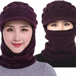New ๐ฅฐ Fleece Lined ๐ฉ Womens Beanie Hat, Winter Hat Scarf Mask Set,Women's Winter Hat, Middle-Aged And Old Warm Earmuff Hat Dark Purple โ 27 New ๐ฅฐ Fleece Lined ๐ฉ Womens Beanie Hat, Winter Hat Scarf Mask Set,Women's Winter Hat, Middle-Aged And Old Warm Earmuff Hat Dark Purple โ -Men Skullies & Beanies Sales 51CD2IhvDGL. AC
