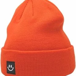 Buy ⭐ 55cube Knit Beanie Hat With Smile Face Unisex Solid Black 🔥 -Men Skullies & Beanies Sales 51CDqw5ZA9L. AC