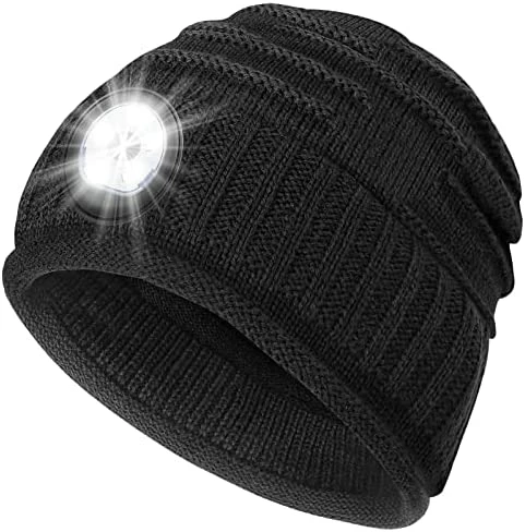 Coupon π Mens Gifts Beanie Hat With Light: Stocking Stuffers π© Women Men Rechargeable Cap LED Flashlight Winter Hats Gift Ideas For Dad Black And White π₯° 8 Coupon π Mens Gifts Beanie Hat With Light: Stocking Stuffers π© Women Men Rechargeable Cap LED Flashlight Winter Hats Gift Ideas For Dad Black And White π₯° - Image 6