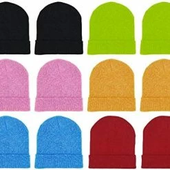 Cheapest 🌟 12 Pack Winter Beanie Hats For Men 👩 Women, Warm Cozy Knitted Cuffed Skull Cap, Wholesale 12 Pack Gray 🌟