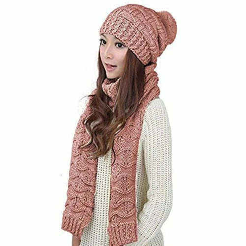 Cheapest βοΈ HANERDUN π© Women π§ Girls Fashion Winter Warm Knitted Hat Beanie Hat Scarf Set Dark Gray π 2 Cheapest βοΈ HANERDUN π© Women π§ Girls Fashion Winter Warm Knitted Hat Beanie Hat Scarf Set Dark Gray π