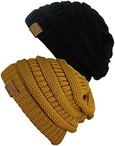 Outlet โ๏ธ C.C Trendy Warm Chunky Soft Stretch Cable Knit Beanie Skully, 2 Pack Sea Green/melange Gray ๐ 16 Outlet โ๏ธ C.C Trendy Warm Chunky Soft Stretch Cable Knit Beanie Skully, 2 Pack Sea Green/melange Gray ๐ - Image 14