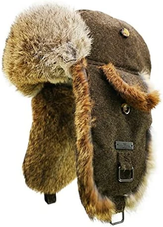 Cheap βοΈ Fur Winter Trapper Hat,100% Rabbit Fur Aviator Ski Trapper Trooper Pilot Hat,Snow Eskimo Hat With Ear Flaps For Men & π© Women Blue Gray π 11 Cheap βοΈ Fur Winter Trapper Hat,100% Rabbit Fur Aviator Ski Trapper Trooper Pilot Hat,Snow Eskimo Hat With Ear Flaps For Men & π© Women Blue Gray π - Image 9