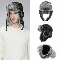 New ⭐ Jeff & Aimy Stylish Plaid Winter Wool Trapper Faux Fur Earflap Hunting Hat Ushanka Russian Cold Weather Thick Lined 55-61CM 89079#brown_46%wool 🤩 -Men Skullies & Beanies Sales 51FYJ7G5FJL