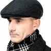 Cheap 🔔 Winter For Men Outdoor Hat, Beret Flat Newsboy Gatsby Hats Adjustable Warm Sport Golf Flat Cap Hats Dad Caps Earflaps Thicken 🥰 -Men Skullies & Beanies Sales 51Fx9Ler50L. AC