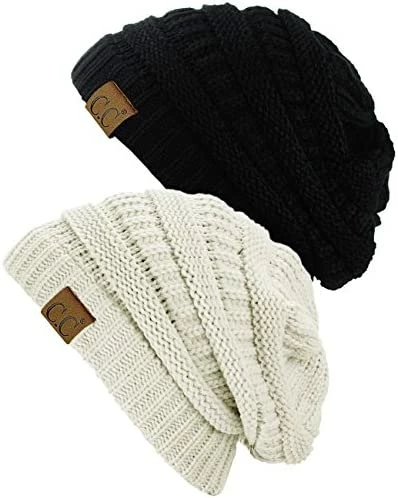 Outlet โ๏ธ C.C Trendy Warm Chunky Soft Stretch Cable Knit Beanie Skully, 2 Pack Sea Green/melange Gray ๐ 9 Outlet โ๏ธ C.C Trendy Warm Chunky Soft Stretch Cable Knit Beanie Skully, 2 Pack Sea Green/melange Gray ๐ - Image 7