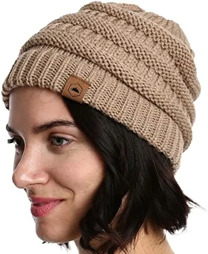 Cheapest 😍 Tough Headwear 👩 Womens Beanie Winter Hat - Warm Chunky Cable Knit Hats - Soft Stretch Thick Cute Knitted Cap For Cold Weather Beige 😀 10 Cheapest 😍 Tough Headwear 👩 Womens Beanie Winter Hat - Warm Chunky Cable Knit Hats - Soft Stretch Thick Cute Knitted Cap For Cold Weather Beige 😀 - Image 8