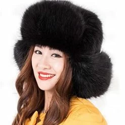 Brand new 👏 Dikoaina Faux Fur Snow Trapper Hat With Ear Flap For Skiing Head Circumference 22"-22.8" Silver Fox 🧨 -Men Skullies & Beanies Sales 51H9KPjCNwL. AC