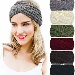 Discount 🛒 DRESHOW Crochet Ear Warmer Headband Soft Knit Turban Stretch Headbands Warmer For 👩 Women Winter 6 Pack Crochet Knitted Headband B ⌛ -Men Skullies & Beanies Sales 51I4LT5QHRL. AC