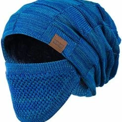 Deals 😀 REDESS Beanie Hat For Men And 👩 Women Knit Slouchy Thick Skull Cap Winter Warm Hats With Face Cover D3 Pure Dark Gray 🎁 -Men Skullies & Beanies Sales 51II0idvMZL. AC