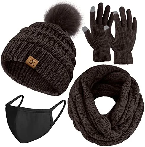 New ๐ URATOT Winter Warm Knitted Sets Knitted Beanie Hat Scarf Face Cover Touchscreen Gloves Set For Men ๐ฉ Women Navy ๐ 10 New ๐ URATOT Winter Warm Knitted Sets Knitted Beanie Hat Scarf Face Cover Touchscreen Gloves Set For Men ๐ฉ Women Navy ๐ - Image 8
