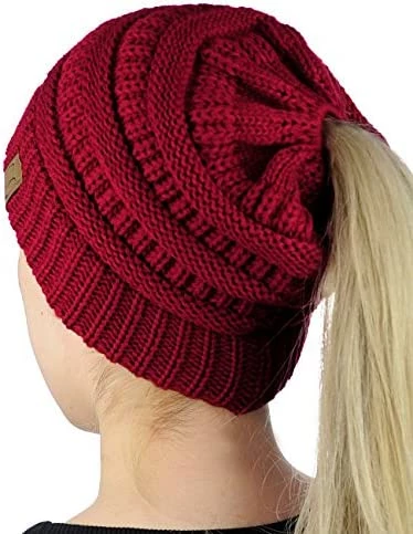 Promo 🔥 C.C BeanieTail Soft Stretch Cable Knit Messy High Bun Ponytail Beanie Hat Dark Olive 👍 15 Promo 🔥 C.C BeanieTail Soft Stretch Cable Knit Messy High Bun Ponytail Beanie Hat Dark Olive 👍 - Image 13