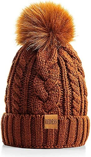 Coupon π₯° REDESS π© Women Winter Pompom Beanie Hat With Warm Fleece Lined, Thick Slouchy Snow Knit Skull Ski Cap β 6 Coupon π₯° REDESS π© Women Winter Pompom Beanie Hat With Warm Fleece Lined, Thick Slouchy Snow Knit Skull Ski Cap β - Image 4