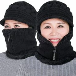 New ๐ฅฐ Fleece Lined ๐ฉ Womens Beanie Hat, Winter Hat Scarf Mask Set,Women's Winter Hat, Middle-Aged And Old Warm Earmuff Hat Dark Purple โ 21 New ๐ฅฐ Fleece Lined ๐ฉ Womens Beanie Hat, Winter Hat Scarf Mask Set,Women's Winter Hat, Middle-Aged And Old Warm Earmuff Hat Dark Purple โ -Men Skullies & Beanies Sales 51JEextc2WL. AC