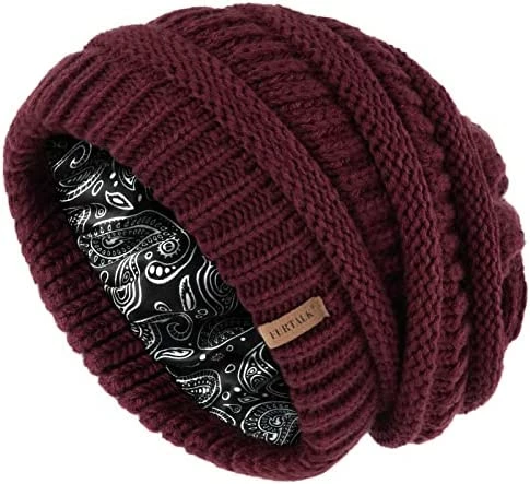 Best Pirce ๐ FURTALK Winter Beanie Hat For ๐ฉ Women Satin Lined Cable Knit Chunky Slouchy Beanies Skull Warm Cap Wine Red-satin Lining โ๏ธ 9 Best Pirce ๐ FURTALK Winter Beanie Hat For ๐ฉ Women Satin Lined Cable Knit Chunky Slouchy Beanies Skull Warm Cap Wine Red-satin Lining โ๏ธ - Image 7
