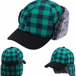 Best Pirce 👏 Winter Buffalo Plaid Trapper Hunting Hat Sherpa Ear Flaps Elmer Fudd Hunter Cap Long Red 🎉 -Men Skullies & Beanies Sales 51JRbwbCHHL. AC