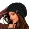 Cheapest ⌛ FURTALK Knit Beanie Hats For 👩 Women Men Fleece Lined Ski Skull Cap Slouchy Winter Hat Garnet Red 👏