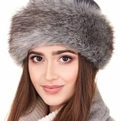 New 🧨 Futrzane Faux Fur Trimmed Winter Hat For 👩 Women - Classy Russian Hat With Fleece Brown - Hazel Wolf 🛒 -Men Skullies & Beanies Sales 51JcL8NGAL. AC