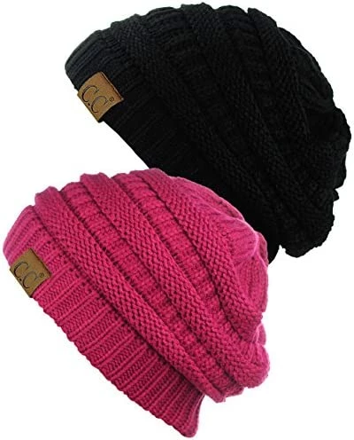 Outlet โ๏ธ C.C Trendy Warm Chunky Soft Stretch Cable Knit Beanie Skully, 2 Pack Sea Green/melange Gray ๐ 17 Outlet โ๏ธ C.C Trendy Warm Chunky Soft Stretch Cable Knit Beanie Skully, 2 Pack Sea Green/melange Gray ๐ - Image 15