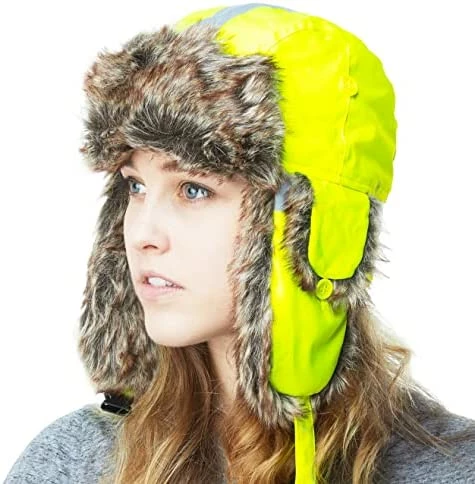 Outlet π The Hat Depot Winter Bomber Safety Reflective Faux Fur Aviator Kids & Adult Trapper Hat Snow Ski Trooper Hat 1. Plain - Blaze Orange π 13 Outlet π The Hat Depot Winter Bomber Safety Reflective Faux Fur Aviator Kids & Adult Trapper Hat Snow Ski Trooper Hat 1. Plain - Blaze Orange π - Image 11