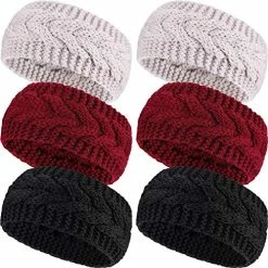 Promo 😍 Pangda 6 Pieces Winter Headbands 👩 Women's Cable Knitted Headbands, Winter Chunky Ear Warmers Suitable For Daily Wear And Sport (Assorted Color Twist Style) ⌛ -Men Skullies & Beanies Sales 51KUu0IWThL