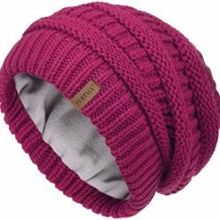Cheapest ⌛ FURTALK Knit Beanie Hats For 👩 Women Men Fleece Lined Ski Skull Cap Slouchy Winter Hat Garnet Red 👏 -Men Skullies & Beanies Sales 51KW7icmElL. AC