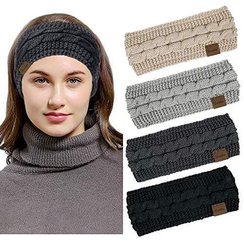 Brand new ๐ Loritta 4 Pack ๐ฉ Womens Winter Headbands Fuzzy Fleece Lined Ear Warmer Cable Knit Thick Warm Crochet Headband Gifts A Solid Color(black+dark Gray+wine Red+beige) โ๏ธ 7 Brand new ๐ Loritta 4 Pack ๐ฉ Womens Winter Headbands Fuzzy Fleece Lined Ear Warmer Cable Knit Thick Warm Crochet Headband Gifts A Solid Color(black+dark Gray+wine Red+beige) โ๏ธ - Image 5
