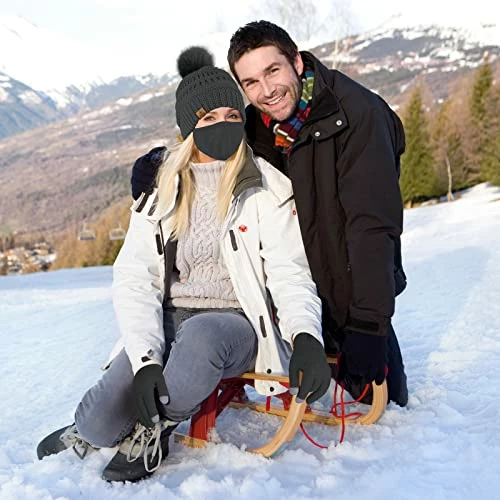 New ๐ URATOT Winter Warm Knitted Sets Knitted Beanie Hat Scarf Face Cover Touchscreen Gloves Set For Men ๐ฉ Women Navy ๐ 6 New ๐ URATOT Winter Warm Knitted Sets Knitted Beanie Hat Scarf Face Cover Touchscreen Gloves Set For Men ๐ฉ Women Navy ๐ - Image 4