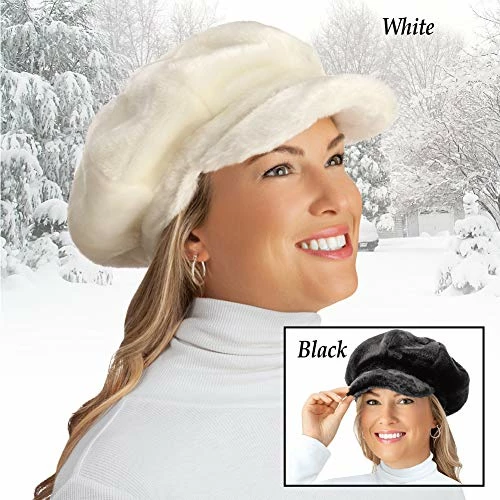 Best reviews of ๐ Collections Etc Faux Fur Newsboy Winter Hat, Stylish Plush Cap Chocolate ๐ 5 Best reviews of ๐ Collections Etc Faux Fur Newsboy Winter Hat, Stylish Plush Cap Chocolate ๐ - Image 3