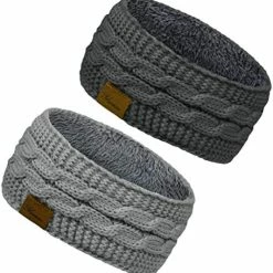 Outlet 🤩 2 Pack Ear Warmer Headband 👩 Women Winter Cable Knit Headband Twist Fuzzy Fleece Lined Gifts Stocking Stuffers For Mom Deep Black, Beige ❤️ 25 Outlet 🤩 2 Pack Ear Warmer Headband 👩 Women Winter Cable Knit Headband Twist Fuzzy Fleece Lined Gifts Stocking Stuffers For Mom Deep Black, Beige ❤️ -Men Skullies & Beanies Sales 51NH9fditpL. AC