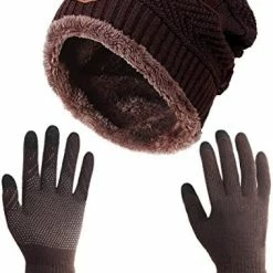 Outlet 🔔 HINDAWI Winter Slouchy Beanie Gloves For 👩 Women Knit Hats Skull Caps Touch Screen Mittens Hat+gloves (brown) 🔥 20 Outlet 🔔 HINDAWI Winter Slouchy Beanie Gloves For 👩 Women Knit Hats Skull Caps Touch Screen Mittens Hat+gloves (brown) 🔥 -Men Skullies & Beanies Sales 51NLKKjvRBL. AC