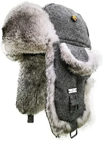 Cheap βοΈ Fur Winter Trapper Hat,100% Rabbit Fur Aviator Ski Trapper Trooper Pilot Hat,Snow Eskimo Hat With Ear Flaps For Men & π© Women Blue Gray π 14 Cheap βοΈ Fur Winter Trapper Hat,100% Rabbit Fur Aviator Ski Trapper Trooper Pilot Hat,Snow Eskimo Hat With Ear Flaps For Men & π© Women Blue Gray π - Image 12