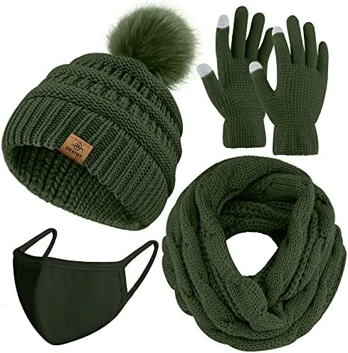 New ๐ URATOT Winter Warm Knitted Sets Knitted Beanie Hat Scarf Face Cover Touchscreen Gloves Set For Men ๐ฉ Women Navy ๐ 12 New ๐ URATOT Winter Warm Knitted Sets Knitted Beanie Hat Scarf Face Cover Touchscreen Gloves Set For Men ๐ฉ Women Navy ๐ - Image 10